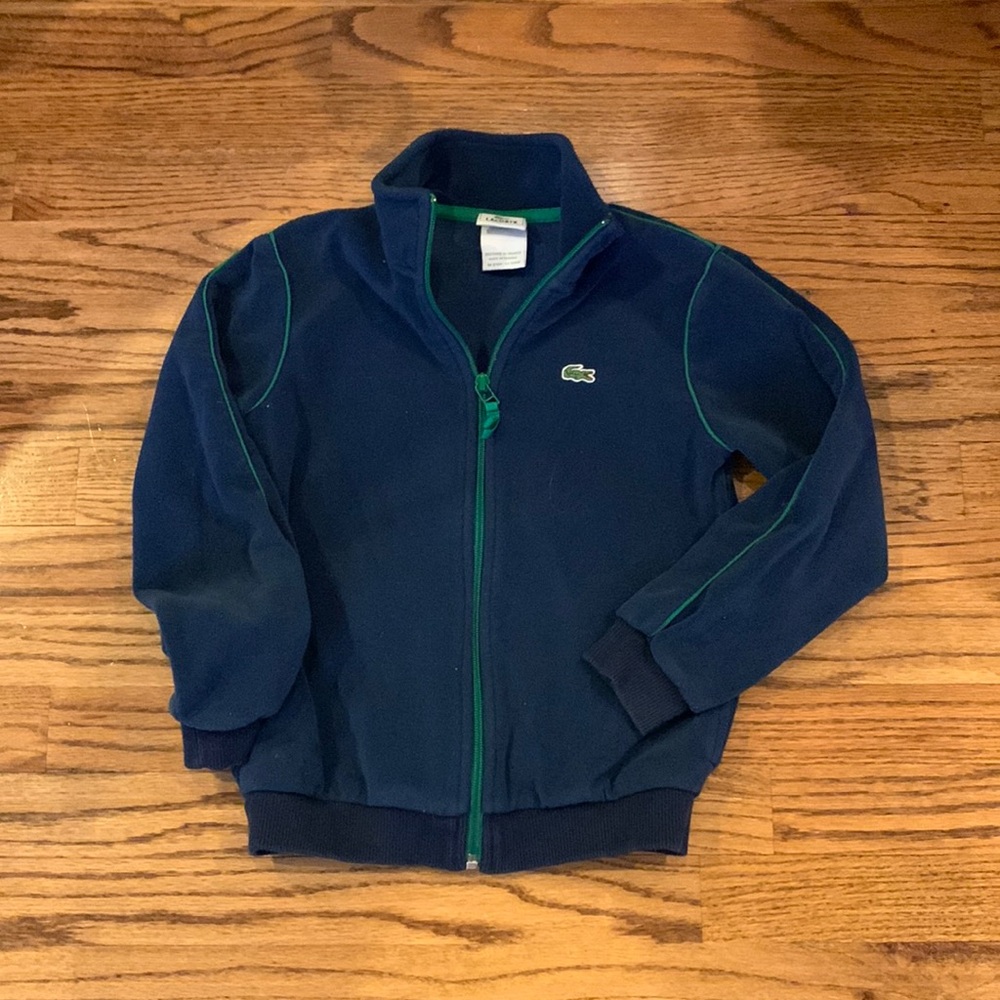 🎈EUC full zip Lacoste fleece jacket size 6+